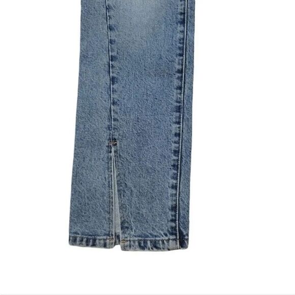 NEW Good American Good Classic Twisted Slit Split Ankle Denim Med Wash Size 8/29 - Picture 6 of 12
